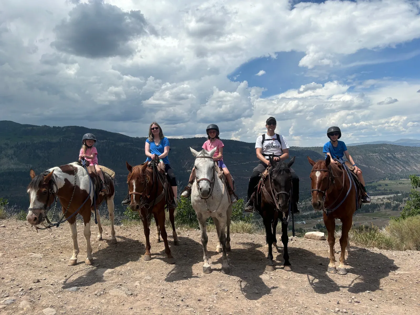 Horseback ride (just half a step behind us is a big drop!)