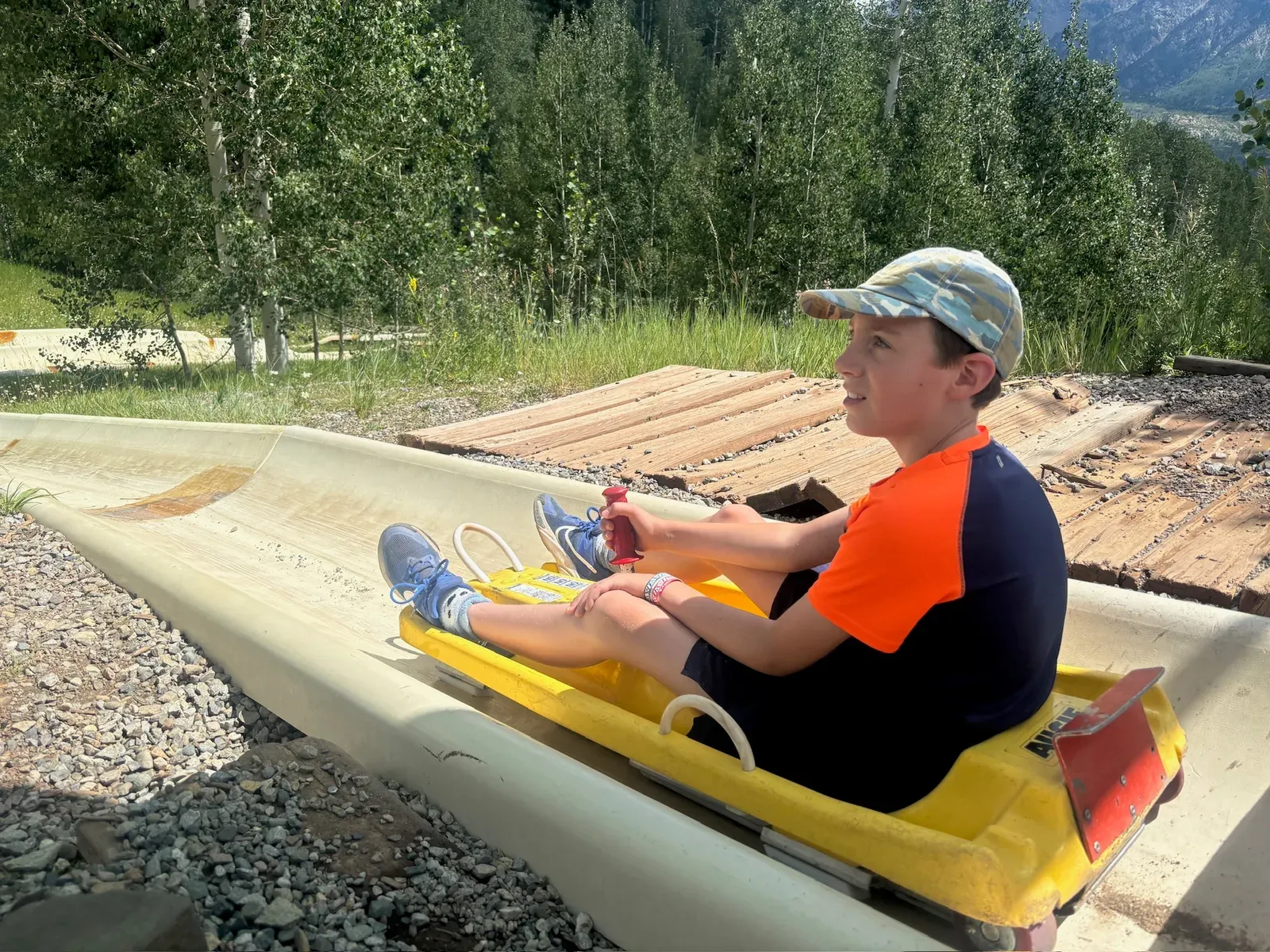 The start of the toboggan run