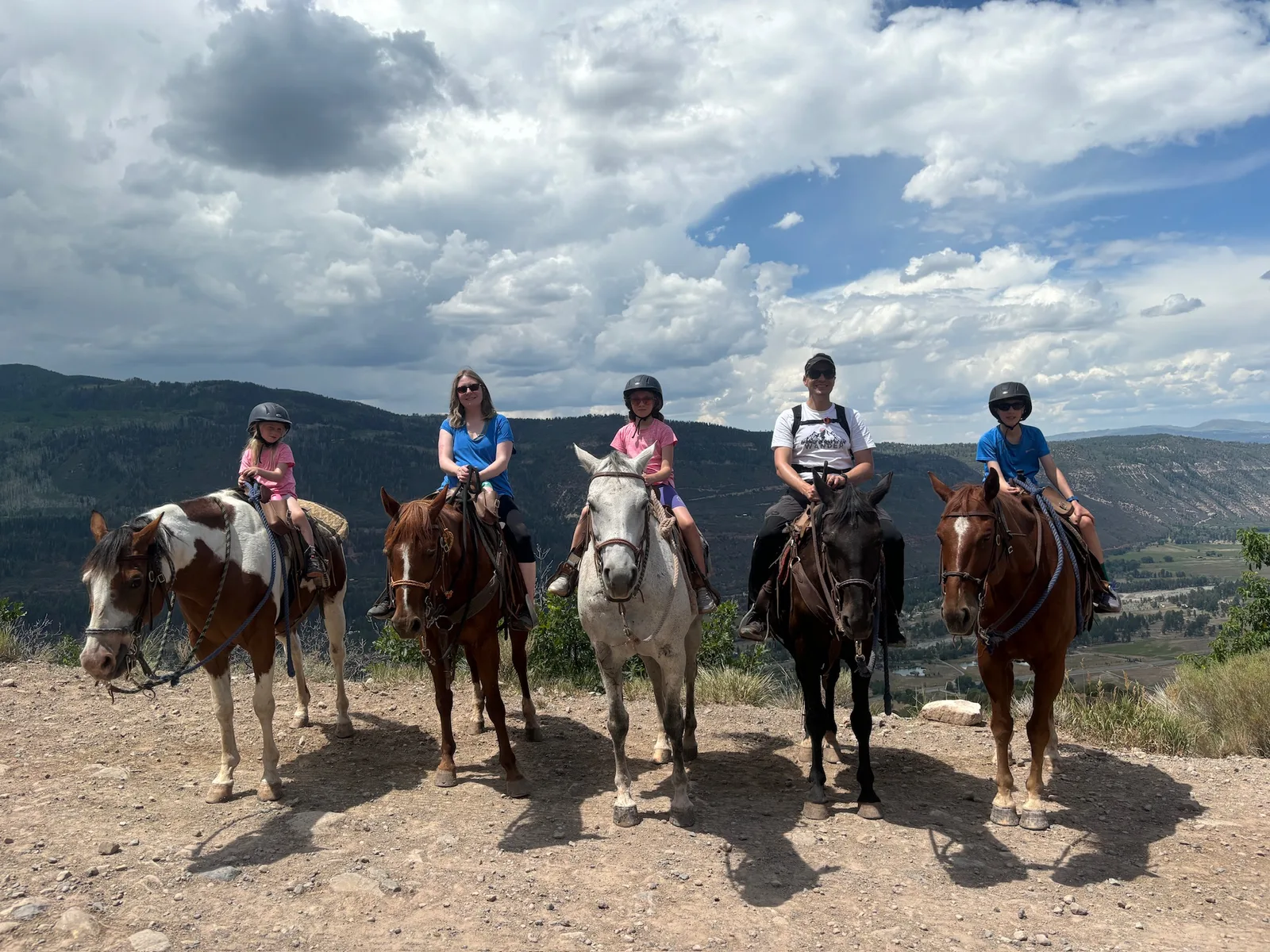 Horseback ride (just half a step behind us is a big drop!)