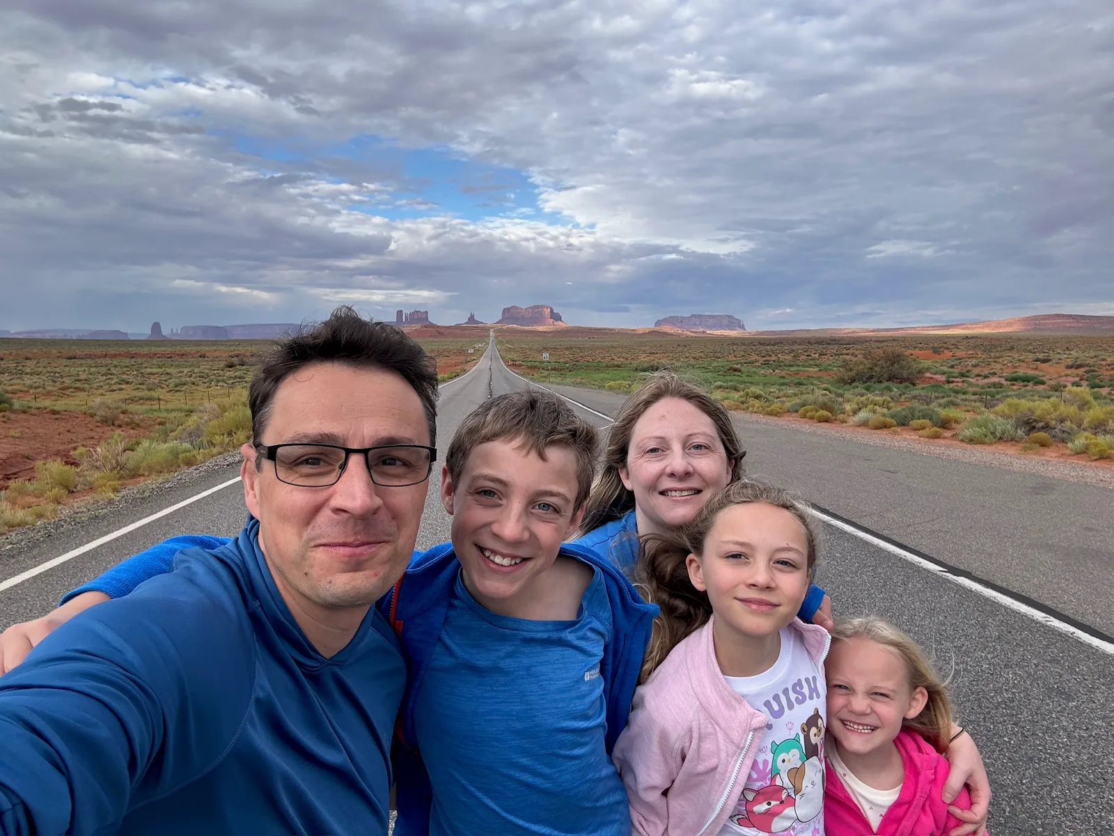 Everyone was standing in the road doing selfies so we had to join in too