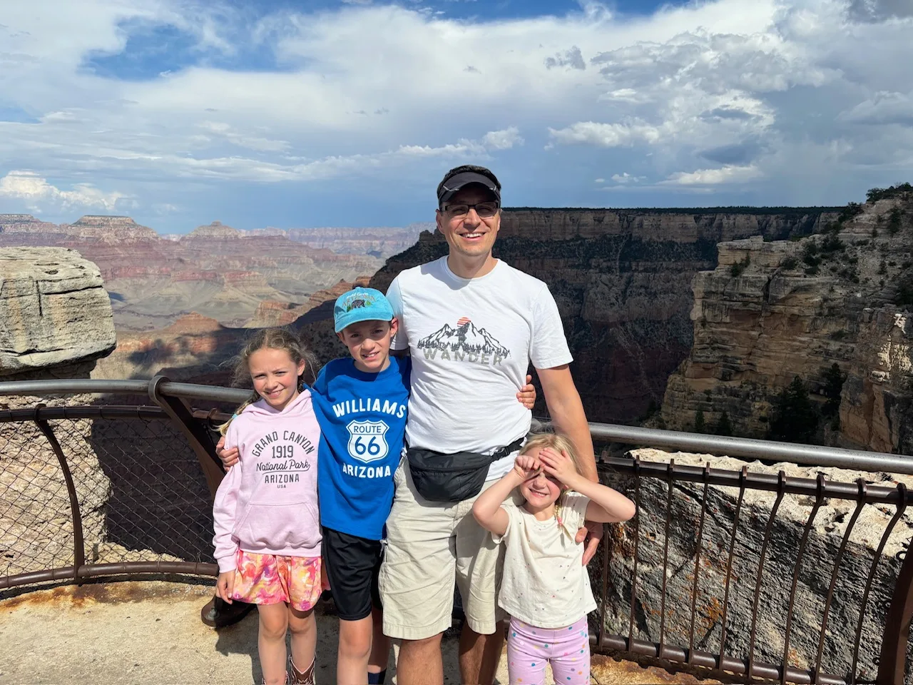 Our first view of the Grand Canyon at Mather Point