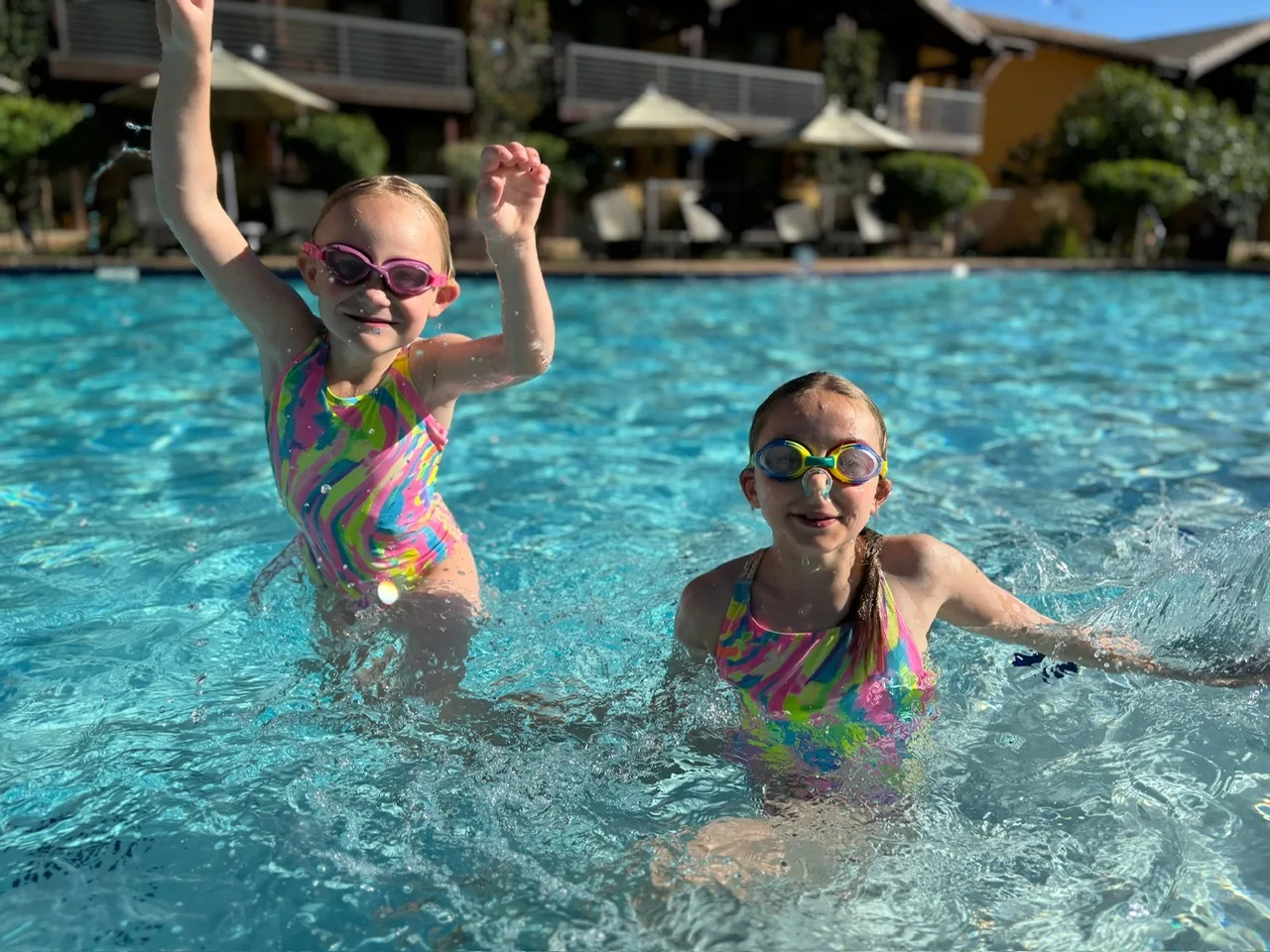 Enjoying the pool