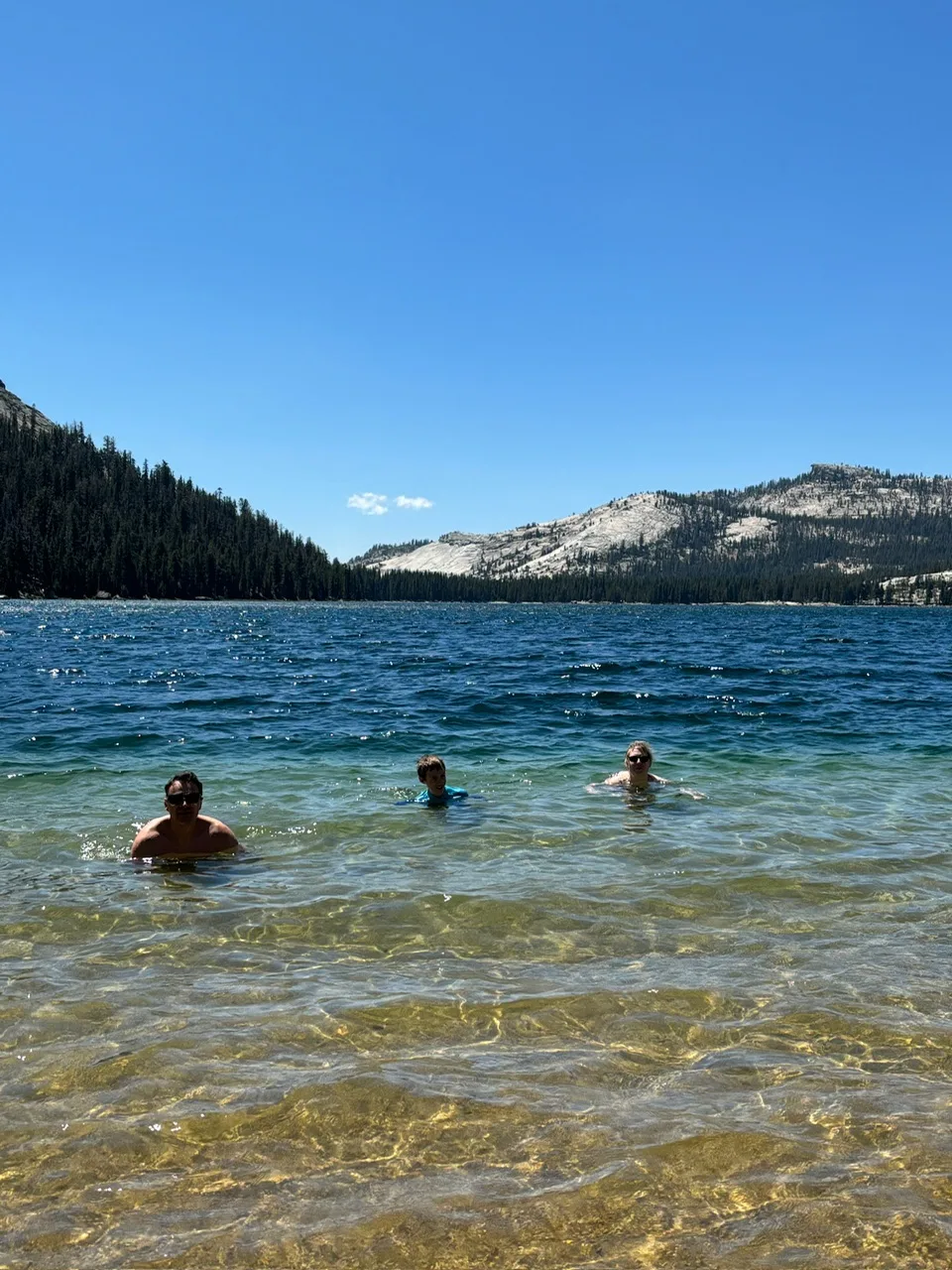 A dip in Tenaya Lake - absolutely beautiful